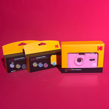 Kodak Reusable Camera + Film + Lens Filter Bundle (Candy Pink)
